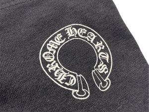 CHROME HEARTS クロムハーツ スウェットパンツ サイズL ホースシュー サイドロゴ プリント グレー 美品 中古 4c076065