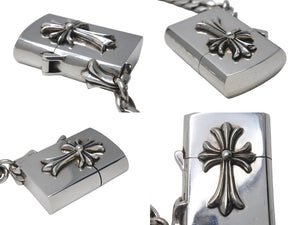 極美品 CHROME HEARTS クロムハーツ CHクロス クラシックリンクウォレットチェーン 316g ジッポー ライター シルバー925 中古 4c076081