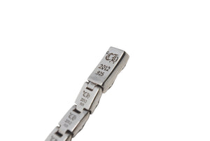 極美品 CHROME HEARTS クロムハーツ ピラミッドプラスリンク ブレスレット 32リンク 全長約21.3cm 重量約34.3g シルバー925 中古 4c076084