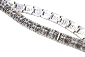 極美品 CHROME HEARTS クロムハーツ ピラミッドプラスリンク ブレスレット 32リンク 全長約21.3cm 重量約34.3g シルバー925 中古 4c076084