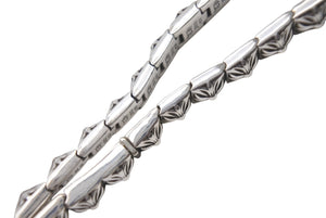 極美品 CHROME HEARTS クロムハーツ ピラミッドプラスリンク ブレスレット 32リンク 全長約21.3cm 重量約34.3g シルバー925 中古 4c076084