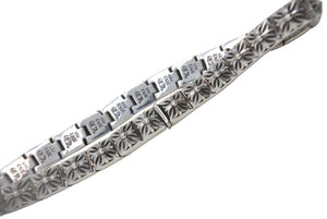 極美品 CHROME HEARTS クロムハーツ ピラミッドプラスリンク ブレスレット 32リンク 全長約21.3cm 重量約34.3g シルバー925 中古 4c076084