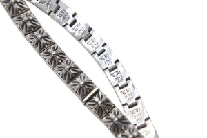 極美品 CHROME HEARTS クロムハーツ ピラミッドプラスリンク ブレスレット 32リンク 全長約21.3cm 重量約34.3g シルバー925 中古 4c076084