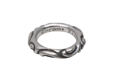 極美品 CHROME HEARTS クロムハーツ スクロールバンドリング 重量約10.1g サイズ18号 1994/.925刻印 シルバー925 中古 4c076116