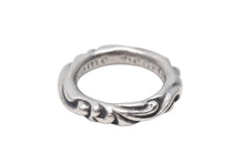 画像をギャラリービューアに読み込む, CHROME HEARTS クロムハーツ スクロールバンドリング 重量約7.4g サイズ12号 1994/.925刻印 シルバー925 美品 中古 4c076117