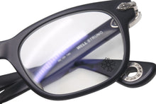 Load image into Gallery viewer, 極美品 CHROME HEARTS クロムハーツ WELL STRUNG メガネ ブラック プラスチック 小物 ウェリントン シルバー925 52☐20₋148 中古 4c076119