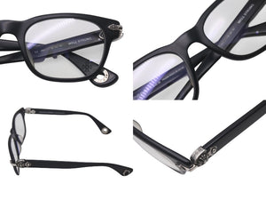 極美品 CHROME HEARTS クロムハーツ WELL STRUNG メガネ ブラック プラスチック 小物 ウェリントン シルバー925 52☐20₋148 中古 4c076119