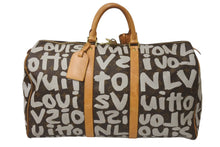 Load image into Gallery viewer, LOUIS VUITTON ルイヴィトン キーポル50 ボストンバッグ M92197 モノグラム グラフィティ ブラウン 美品 中古 4c076123