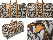 Load image into Gallery viewer, LOUIS VUITTON ルイヴィトン キーポル50 ボストンバッグ M92197 モノグラム グラフィティ ブラウン 美品 中古 4c076123