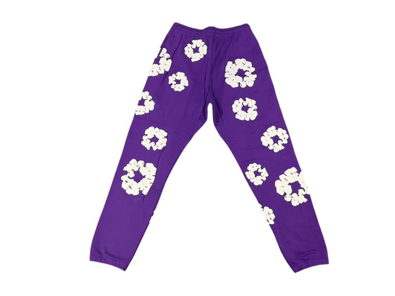 極美品 DENIM TEARS デニムティアーズ スウェットパンツ DTSPP004 ポルトガル製 コットン パープル ホワイト サイズM 中古 4c076152