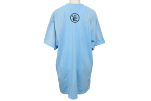 未使用 HELLSTAR ヘルスター ボックスロゴ 半袖Tシャツ ロゴ A3D179BB コットンブルー サイズS 中古 4c076153 