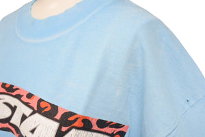 未使用 HELLSTAR ヘルスター ボックスロゴ 半袖Tシャツ ロゴ A3D179BB コットンブルー サイズS 中古 4c076153 