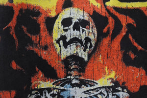 未使用 HELLSTAR ヘルスター InnerPeaceFire インナーピースファイヤー半袖Tシャツ 12D71199 ブラック オレンジ S 中古 4c076156 