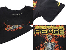 画像をギャラリービューアに読み込む, 未使用 HELLSTAR ヘルスター InnerPeaceFire インナーピースファイヤー半袖Tシャツ 12D71199 ブラック オレンジ S 中古 4c076156 