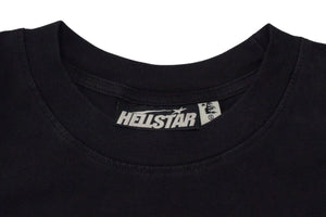他未使用 HELLSTAR ヘルスター Beat Us! ビートアズ 半袖Tシャツ トップス 34171666 コットン ブラック レッド サイズS 中古 4c076157 