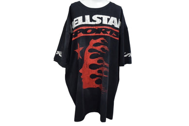 未使用 HELLSTAR ヘルスター FW24 Family Tee 半袖Tシャツ AE27B422 コットン ブラック レッド ホワイト サイズXL 中古 4c076163 正規品