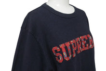 Load image into Gallery viewer, Supreme シュプリーム 長袖Ｔシャツ 刺繍 ペイズリー柄 レタリングロゴ ネイビー コットン サイズM 美品 中古 4c076166