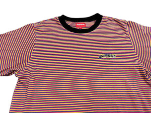 Supreme シュプリーム 16ss マルチボーダー半袖Ｔシャツ ピンク イエロー ブルー コットン サイズM 美品 中古 4c076167 