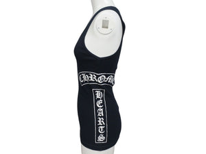 CHROME HEARTS クロムハーツ タンクトップ サイズM CHプラス FUCK YOU プリント ブラック ホワイト コットン 美品 中古 4c076173