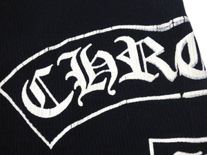 CHROME HEARTS クロムハーツ タンクトップ サイズM CHプラス FUCK YOU プリント ブラック ホワイト コットン 美品 中古 4c076173