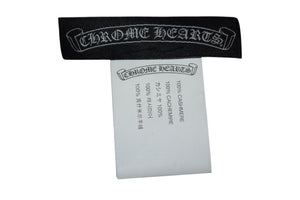 CHROME HEARTS クロムハーツ カシミヤ 大判ストール スカーフ ショール ブラック CHロゴ 刺繍 美品 中古 4c076174