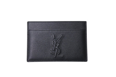 極美品 YVES SAINT LAURENT イヴサンローラン カードケース パス GRZ568986Y YSL レザーロゴ ブラック 中古 4c076183 