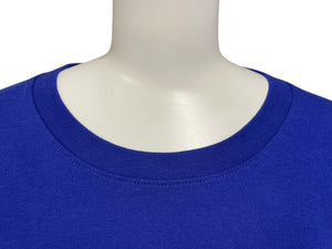 極美品 CHROME HEARTS クロムハーツ バックスタープリントクルーネック 長袖Tシャツ コットン ブルー サイズXL 中古 4c076198