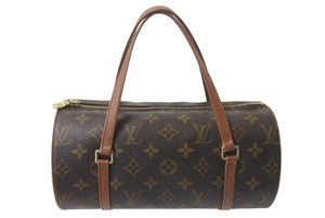 LOUIS VUITTON ルイヴィトン パピヨン26 ハンドバッグ M51366 モノグラム ブラウン ゴールド金具 美品 中古 4c076211