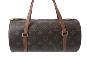 LOUIS VUITTON ルイヴィトン パピヨン26 ハンドバッグ M51366 モノグラム ブラウン ゴールド金具 美品 中古 4c076211