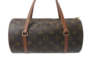 LOUIS VUITTON ルイヴィトン パピヨン26 ハンドバッグ M51366 モノグラム ブラウン ゴールド金具 美品 中古 4c076211