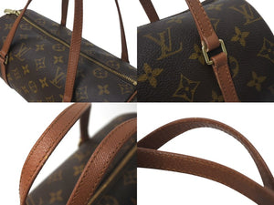 LOUIS VUITTON ルイヴィトン パピヨン26 ハンドバッグ M51366 モノグラム ブラウン ゴールド金具 美品 中古 4c076211