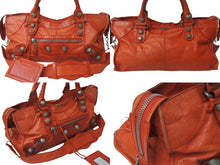 Load image into Gallery viewer, BALENCIAGA バレンシアガ ザジャイアントパートタイム エディターズバック 2WAYバッグ 173082 レッド シルバー金具 美品 中古 4c076212