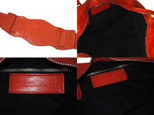 Load image into Gallery viewer, BALENCIAGA バレンシアガ ザジャイアントパートタイム エディターズバック 2WAYバッグ 173082 レッド シルバー金具 美品 中古 4c076212