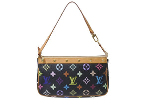 極美品 LOUISVUITTON ルイヴィトン ポシェット アクセソワール アクセサリーポーチ M92648 モノグラム マルチカラー 村上隆 中古 4c076213