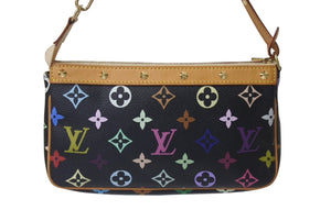 極美品 LOUISVUITTON ルイヴィトン ポシェット アクセソワール アクセサリーポーチ M92648 モノグラム マルチカラー 村上隆 中古 4c076213