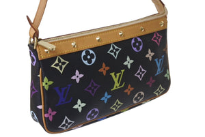 極美品 LOUISVUITTON ルイヴィトン ポシェット アクセソワール アクセサリーポーチ M92648 モノグラム マルチカラー 村上隆 中古 4c076213