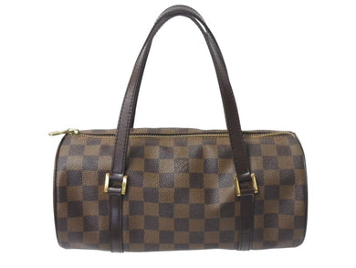 LOUIS VUITTON ルイヴィトン パピヨンPM 26 ハンドバック ダミエ N51304 筒型 ドラム型 エベヌ ブラウン ゴールド金具 美品 中古 4c076217