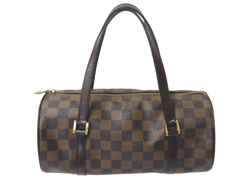 LOUIS VUITTON ルイヴィトン パピヨンPM 26 ハンドバック ダミエ N51304 筒型 ドラム型 エベヌ ブラウン ゴールド金具 美品 中古 4c076217