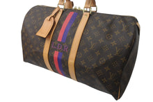 Load image into Gallery viewer, LOUIS VUITTON ルイヴィトン キーポル45 ボストンバッグ M41428 イニシャル入り モノグラム ブラウン PVC ヌメ革 レザー 中古 4c076218