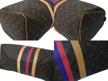 Load image into Gallery viewer, LOUIS VUITTON ルイヴィトン キーポル45 ボストンバッグ M41428 イニシャル入り モノグラム ブラウン PVC ヌメ革 レザー 中古 4c076218