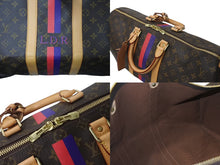 Load image into Gallery viewer, LOUIS VUITTON ルイヴィトン キーポル45 ボストンバッグ M41428 イニシャル入り モノグラム ブラウン PVC ヌメ革 レザー 中古 4c076218