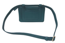 Load image into Gallery viewer, 極美品 CHANEL シャネル ウエストポーチ ウエストバッグ ベルトバッグ 27番台 ココマーク ラムスキン ブルー ゴールド金具 中古 4c076227