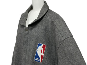 JEFF HAMILTON ジェフハミルトン NBA スタジャン 刺繍 グレー ウール サイズ5X シルバー金具 良品 中古 4c076232