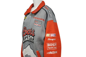 極美品 JEFF HAMILTON ジェフハミルトン Coors LIGHT NASCAR ジャケット グレー レッド ポリエステル サイズXL 中古 4c076234