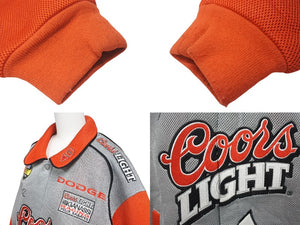 極美品 JEFF HAMILTON ジェフハミルトン Coors LIGHT NASCAR ジャケット グレー レッド ポリエステル サイズXL 中古 4c076234