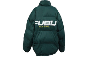 FUBU フブ ダウンジャケット FAM22303 サイズL ナイロン ポリエステル グリーン 美品 中古 4c076243