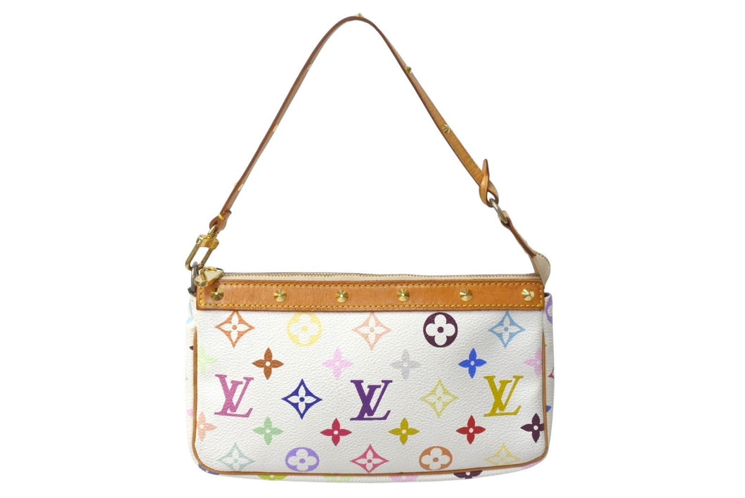LOUIS VUITTON ルイヴィトン ポシェット アクセソワール アクセサリーポーチ M92649 モノグラム マルチカラー 村上隆 美品 中古 4c076248