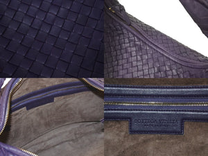 BOTTEGA VENETA ボッテガヴェネタ ホーボー イントレチャート ワンショルダーバッグ 115653 パープル 美品 中古 4c076249
