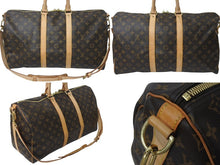 Load image into Gallery viewer, LOUIS VUITTON ルイヴィトン ボストンバッグ M41418 キーポルバンドリエール45 ブラウン PVC ヌメ革 ゴールド金具 良品 中古 4c076268