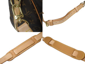 LOUIS VUITTON ルイヴィトン ボストンバッグ M41418 キーポルバンドリエール45 ブラウン PVC ヌメ革 ゴールド金具 良品 中古 4c076268